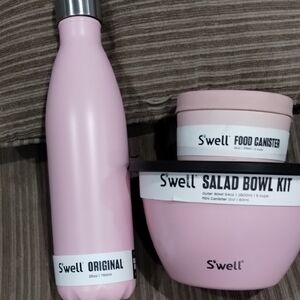 S'well Pink Bottle and Bowl Set
